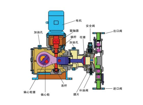 隔膜計量泵的結(jié)構(gòu)圖